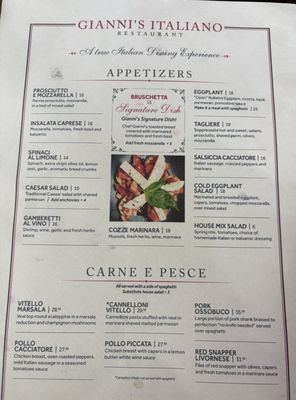 Menu photo 2 Cafe Gianni Mount Dora, FL Menu photo 2 Cafe Gianni Mount Dora, FL