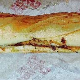 What you actually get! This is a Cheesesteak w/Extra Steak and Extra Cheese. No Joke...Extra Steak and Extra Cheese?