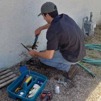Folkrod Plumbing - Corbett Horn installing a new 3/4" ips ball valve with a new brass tee and hose bib. - Plumbing Near Me Folkrod Plumbing - Corbett Horn installing a new 3/4" ips ball valve with a new brass tee and hose bib. - Plumbing Near Me