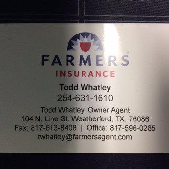 Lone Star Theatre Bar - business card for farmer's insurance - American Near Me - Ranger, Texas
