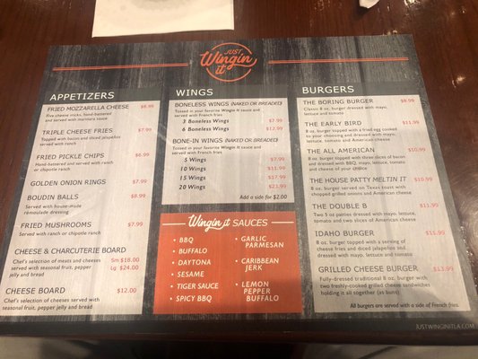 Menu photo 5 Just Wingin It Baton Rouge, LA