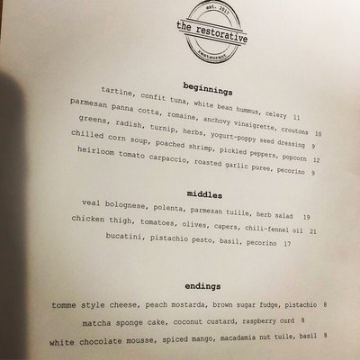 Menu photo 5 The Restorative Dunedin, FL Menu photo 5 The Restorative Dunedin, FL