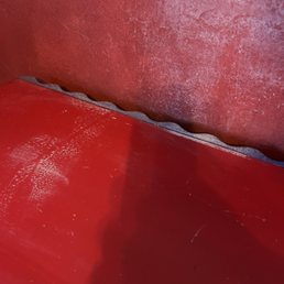 Dust on a table and wall Dust on a table and wall