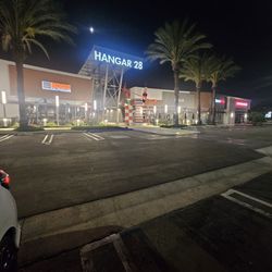 Hangar 28 - The sign at night