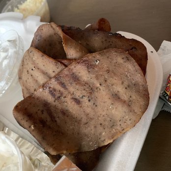 Vini's Pizza - Frozen gyro meat burned on a grill Gyro Platter Sandwich - Pizza Near Me - Chicago, Illinois