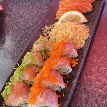 FUJIYA - Albacore Delight Roll & Salmon Sushi - Japanese Near Me - Burbank, California FUJIYA - Albacore Delight Roll & Salmon Sushi - Japanese Near Me - Burbank, California