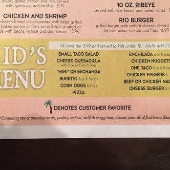 Costa Oaxaquena - Menu as of 07/2017 - Mexican Near Me - Belmont, Mississippi