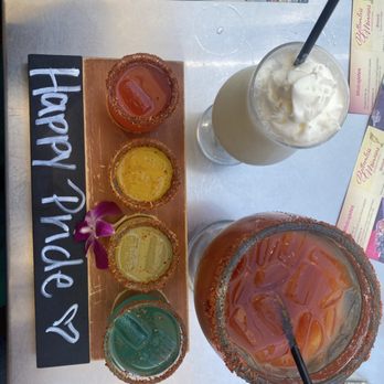 Mariscos La Chula - Downey - Pride margarita flight‍ Michelada  Piña colada - Seafood Near Me - Downey, California
