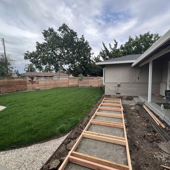 Golden Edge Lawn Service - Concrete stepping pads prep. - Lawn Services Near Me Golden Edge Lawn Service - Concrete stepping pads prep. - Lawn Services Near Me