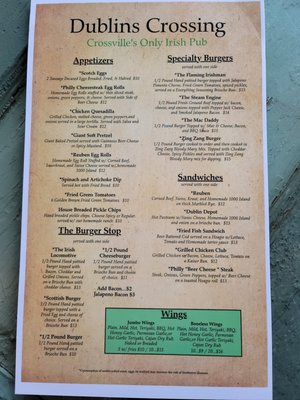 Menu photo 2 Dublin's Crossing Crossville, TN Menu photo 2 Dublin's Crossing Crossville, TN