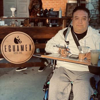 Ecuamex - G in front of the Ecuamex bar - Coffee & Tea Near Me - Downey, California Ecuamex - G in front of the Ecuamex bar - Coffee & Tea Near Me - Downey, California