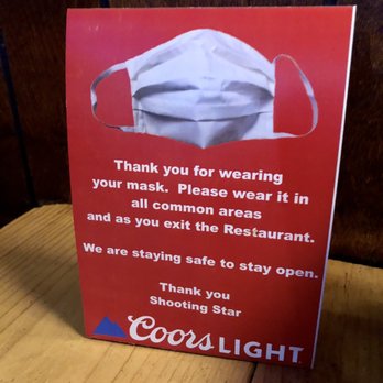 Shooting Star Saloon - Covid reminder - Burgers Near Me - Huntsville, Utah Shooting Star Saloon - Covid reminder - Burgers Near Me - Huntsville, Utah