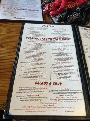 Menu photo 8 Zax Restaurant Moab, UT