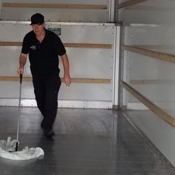 A Great Moving Crew - Clean truck floors means clean box bottoms when put on your carpet at the unload house.