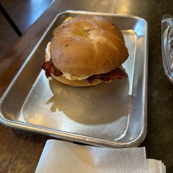 Cafe Euclid - Bacon, egg, American & cream cheese bagel sandwich - Coffee & Tea Near Me - Greenwood, Indiana Cafe Euclid - Bacon, egg, American & cream cheese bagel sandwich - Coffee & Tea Near Me - Greenwood, Indiana