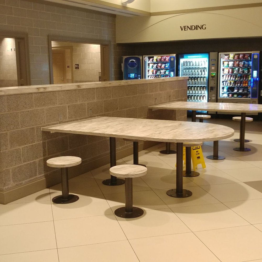 Inside seating area.