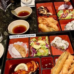 Bento Box (fish, New York strip steak) Bento Box (fish, New York strip steak)