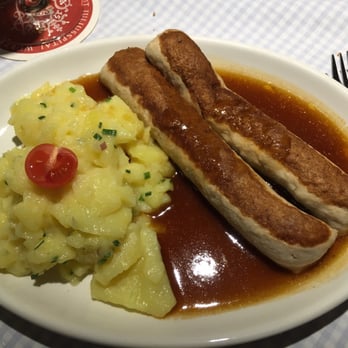 Ratskeller - Veal wurst with German potato salad. Delilah! - Wine Bars Near Me - Munich, BY Ratskeller - Veal wurst with German potato salad. Delilah! - Wine Bars Near Me - Munich, BY