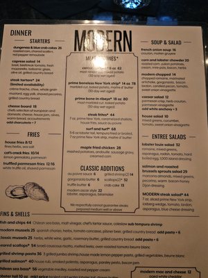 Menu photo 7 Modern Corner Grill Scottsdale, AZ