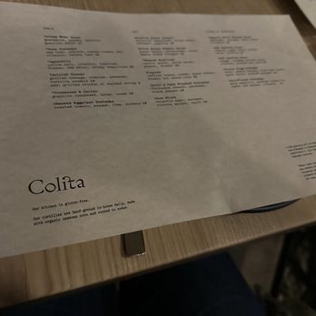 Colita - Menu - New American Near Me - Minneapolis, Minnesota