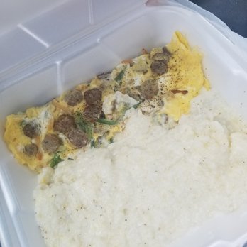 Champ’s Diner - Turkey sausage link omelet with cheesy grits..nom nom nom - Breakfast & Brunch Near Me - Philadelphia, Pennsylvania Champ’s Diner - Turkey sausage link omelet with cheesy grits..nom nom nom - Breakfast & Brunch Near Me - Philadelphia, Pennsylvania