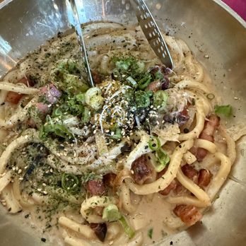 Secret Bao - Udon Carbonara - Asian Fusion Near Me - Santa Barbara, California Secret Bao - Udon Carbonara - Asian Fusion Near Me - Santa Barbara, California