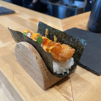 Sugo Hand Roll Bar - Crispy shrimp roll - Sushi Bars Near Me - Seattle, Washington Sugo Hand Roll Bar - Crispy shrimp roll - Sushi Bars Near Me - Seattle, Washington