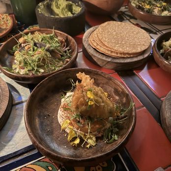 Quixote - Squash blossom and shrimp tacos - Mexican Near Me - San Diego, California