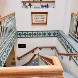 AK Smiley Public Library - Staircase down to Friends Bookstore