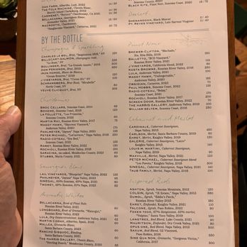 Nick's Cove - Wine menu - Seafood Near Me - Marshall, California