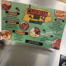 Carribean Feast - Menu