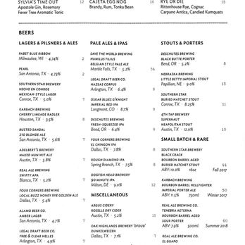 Cured - Cocktails and beer menu, December 2019 - Cocktail Bars Near Me - San Antonio, Texas