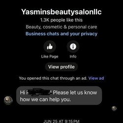 Yasmin’s Beauty Salon - Unprofessional