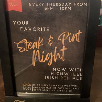 The Cottage Irish Pub - Thursday Steak & pint night for $20 - Irish Pub Near Me - San Antonio, Texas
