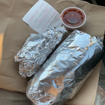 Fuzzy's Taco Shop - two burritos wrapped in tin foil - Tex-Mex Near Me - Amarillo, Texas