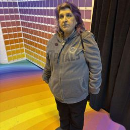 The color/B&W room in color.