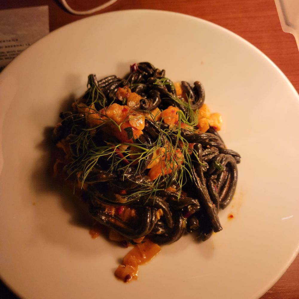 Bar Volpe - Casarecce al Nero (lobster squid ink pasta) - Italian Near Me - Boston, Massachusetts Bar Volpe - Casarecce al Nero (lobster squid ink pasta) - Italian Near Me - Boston, Massachusetts