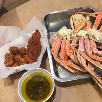 CRAZY CRAB - Crab balls, hush puppies, fried tilapia, and snow crab legs - Seafood Near Me - Glen Burnie, Maryland