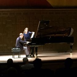 Littlefield Concert Hall - Robert Taub Piano Concert with the excellent page turner