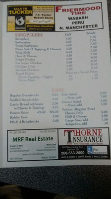 Menu photo 1 Pizza King Wabash, IN