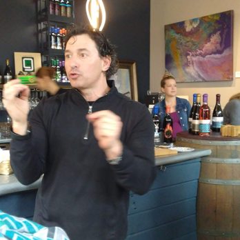 Galatea Effect - animated owner/winemaker Joel explaining how he makes wine - Wine Tasting Room Near Me - Sonoma, California