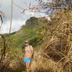 Sleeping Giant Trail - That's the peak behind that handsome guy