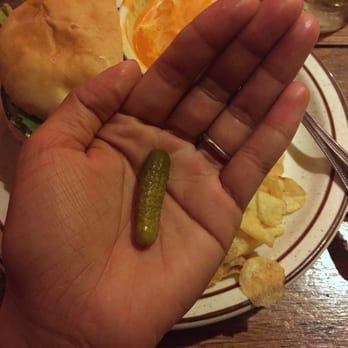 Chez Lulu - My sandwich and soup came with a mini pickle. So darling. :) - French Near Me - Birmingham, Alabama