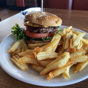 Denny's - Cheeseburger and fries. - Diners Near Me - Twentynine Palms, California