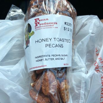 Pecan Producers International - a bag of honey toasted pecans - Grocery Near Me - Corsicana, Texas Pecan Producers International - a bag of honey toasted pecans - Grocery Near Me - Corsicana, Texas