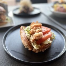 Sparks - Fried Shrimp sandwich at Sparks Restaurant in Spartanburg Marriott