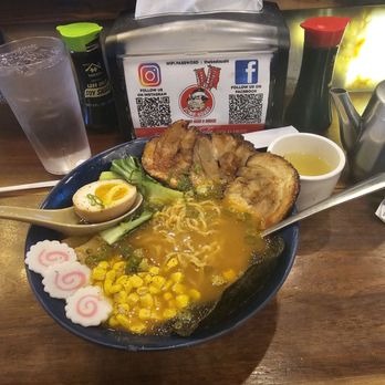 Bamboo Sushi Bar . Hibachi Express - Spicy ramen with a pot of hit green tea. - Sushi Bars Near Me - Crestview, Florida