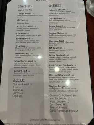 Menu photo 4 Napkins  Napa, CA