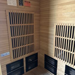 HOTWORX - Woodbury, MN - Inside a sauna. Fits up to 3 people. Temps can go up to 130.