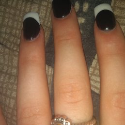 Pretty but my real nails are hurting because one of the workers filed them down too much and now they are ridiculously thin.